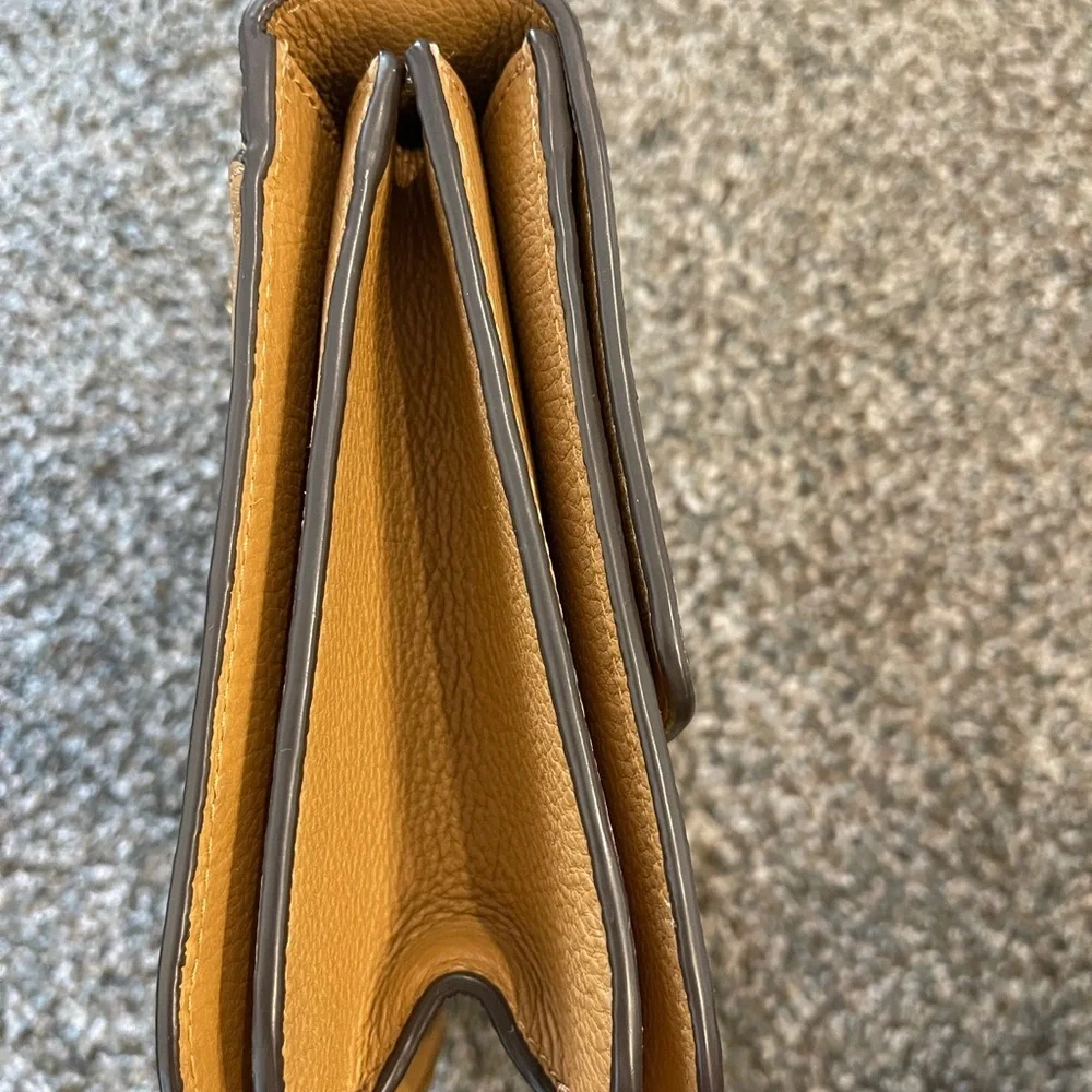 NWOT Tory Burch Britten Leather Shoulder Bag Tan Brown